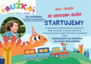 Jasnoniebieska Pomarańczowa Zielona Książka dla dzieci Życzenia Kartka urodzinowa – 2. urodziny (w poziomie)